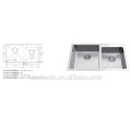 DS7843 Handmade corner kitchen sinks stainless steel blanco kitchen sinks mop sink